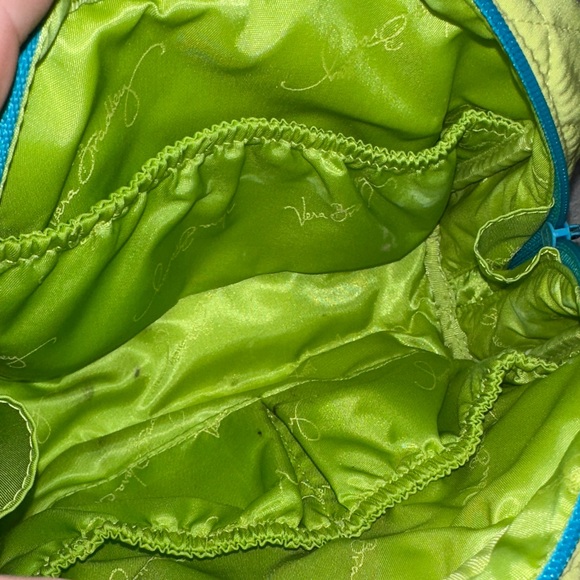 Retired Rare Vera Bradley Key Lime Turquoise Large Cosmetic 8” X 6” - Picture 5 of 6